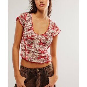 FREE PEOPLE Oh My Baby Tee / Sand Combo
